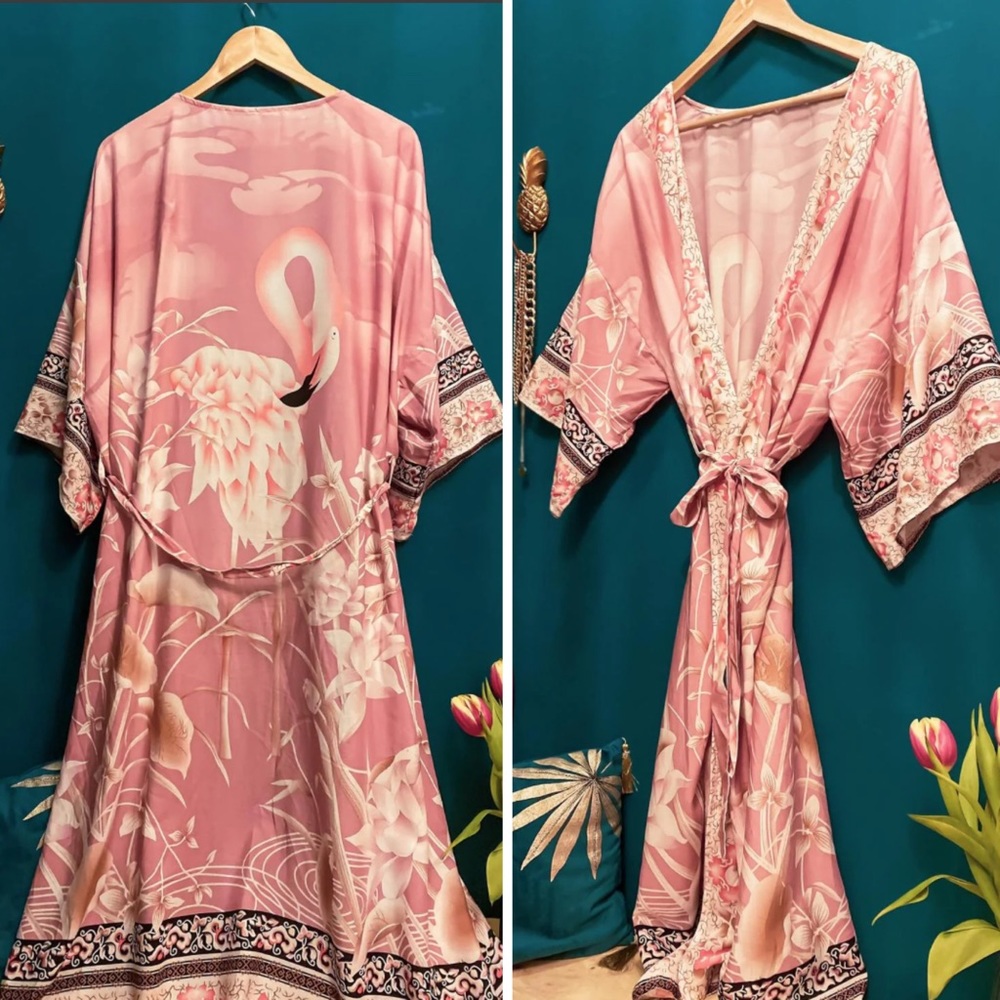 New Bohemian Mixed Print Kimono - Picture 1 of 10
